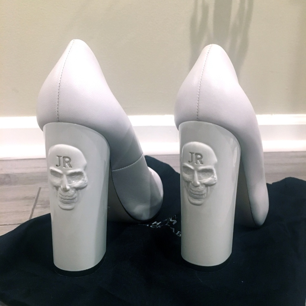 John Richmond White Black Label Pumps